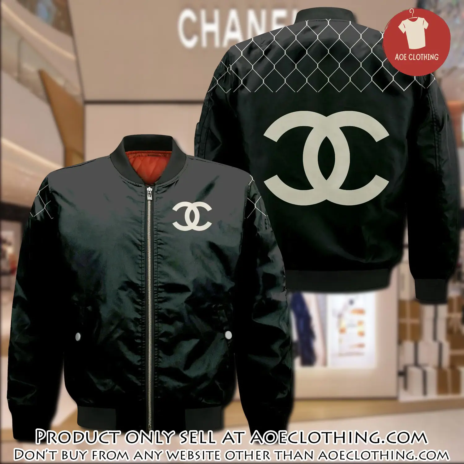 Chanel bomber jacket fashion luxury brand clothing clothes outfit for men women aoe0920569